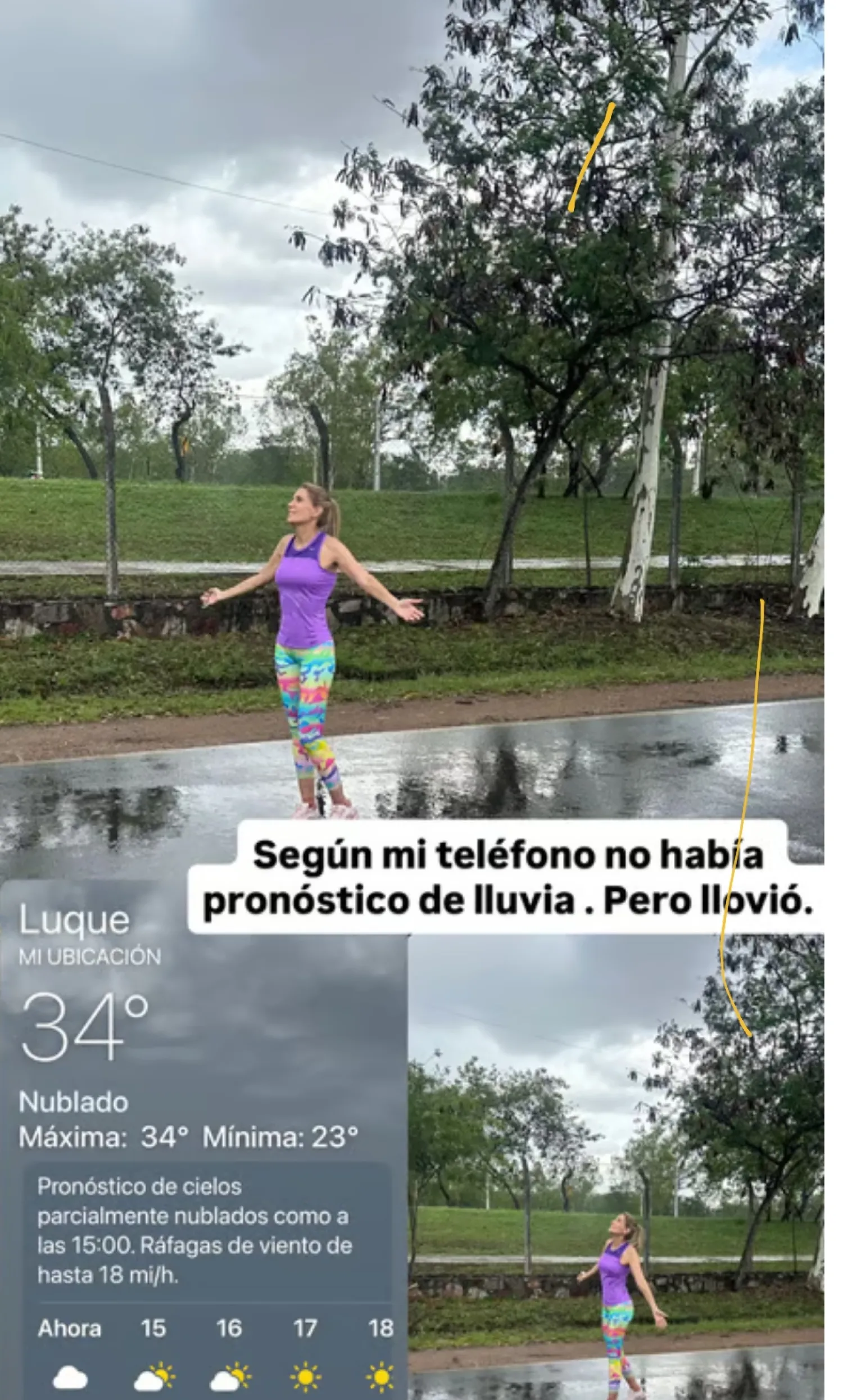 Sanie la pasó mal en "Ñu Guazú" . 